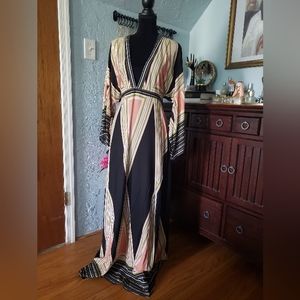 Black printed Maxi dress